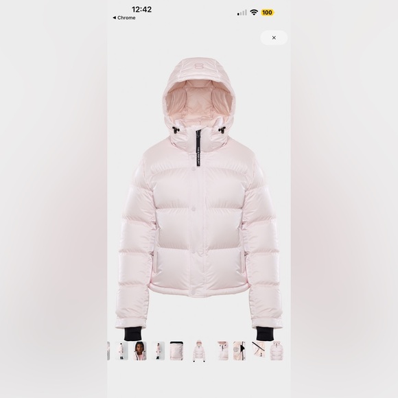 Aritzia Jackets & Blazers - Aritzia Mochi Pink Liquid Shine Super Puff Shorty M *BNWT*